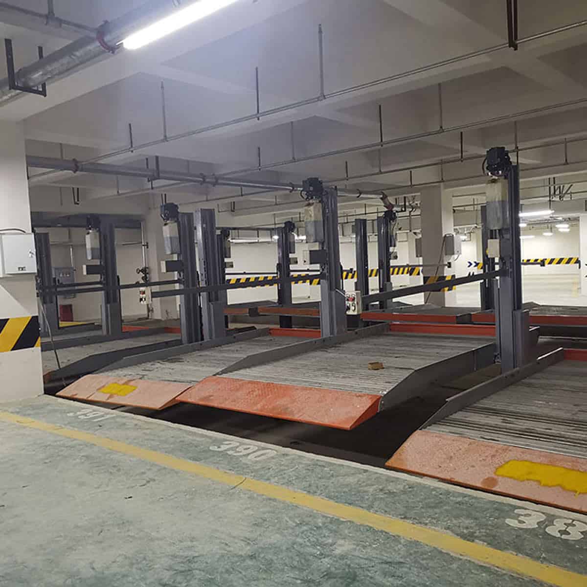 青白江4柱机械停车设备改造