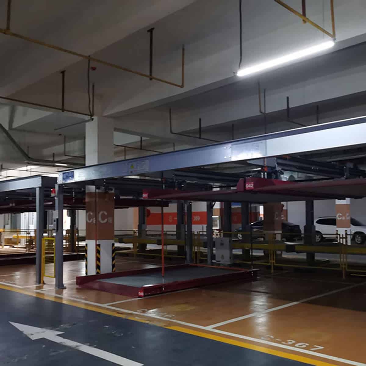 子长两柱机械立体停车设备安装