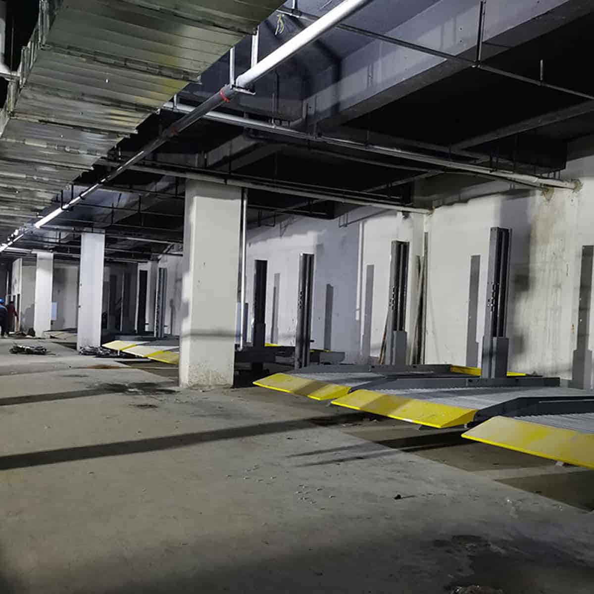 秦安简易立体车库停车设备拆除